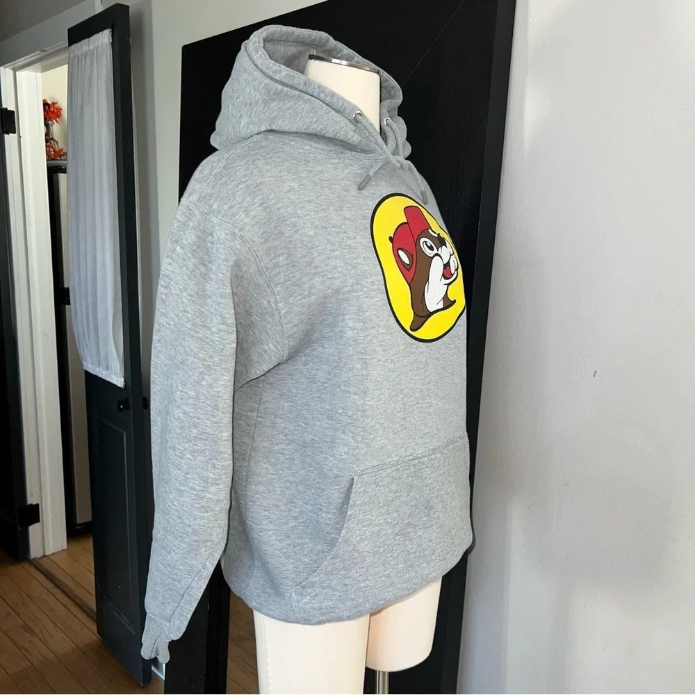 Buc-ee’s Unisex Gray Pullover Hoodie - Size Small - Picture 3 of 7